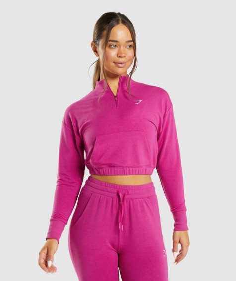 Women's Gymshark Training Pippa Sweatshirts Pink | CA 18A3N7